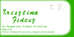 krisztina fidesz business card